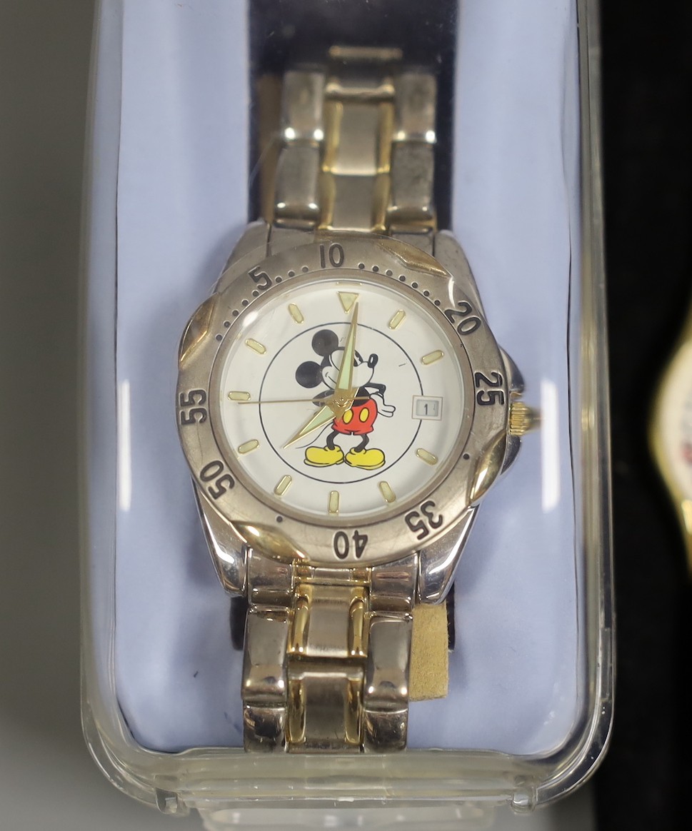 Disney World wristwatch, 1998, cast only and five other Disney watches including Cruise Line